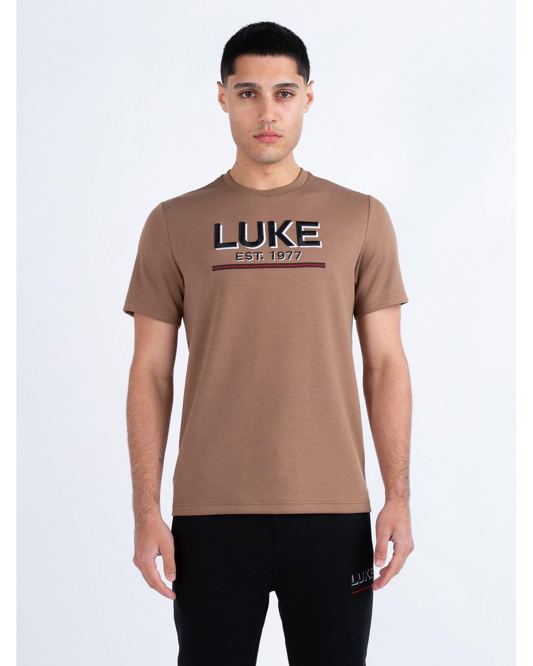 Luke 1977 Red Three D Modal Heavyweight T-Shirt for men