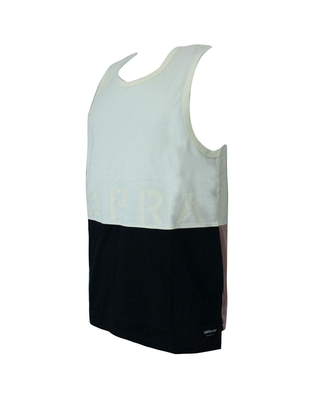 Supra Blue Colour Block Round Neck Tank Top Branded Vest 102176 217 for men