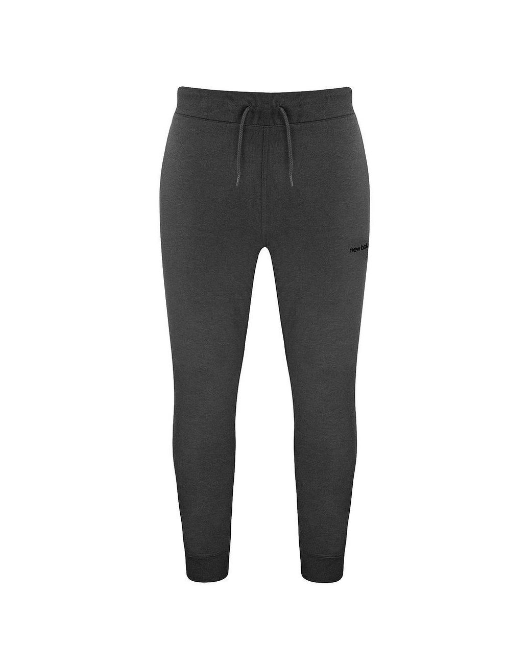 New Balance Gray Stretch Graphic Logo Classic Core Track Pants Mp03901 Hc Cotton for men