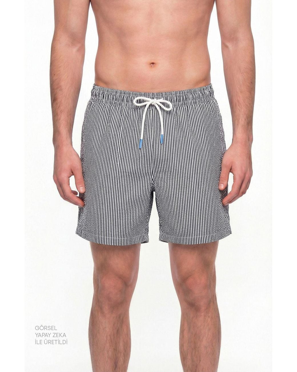 Penti Gray Tissue Striped Shorts for men
