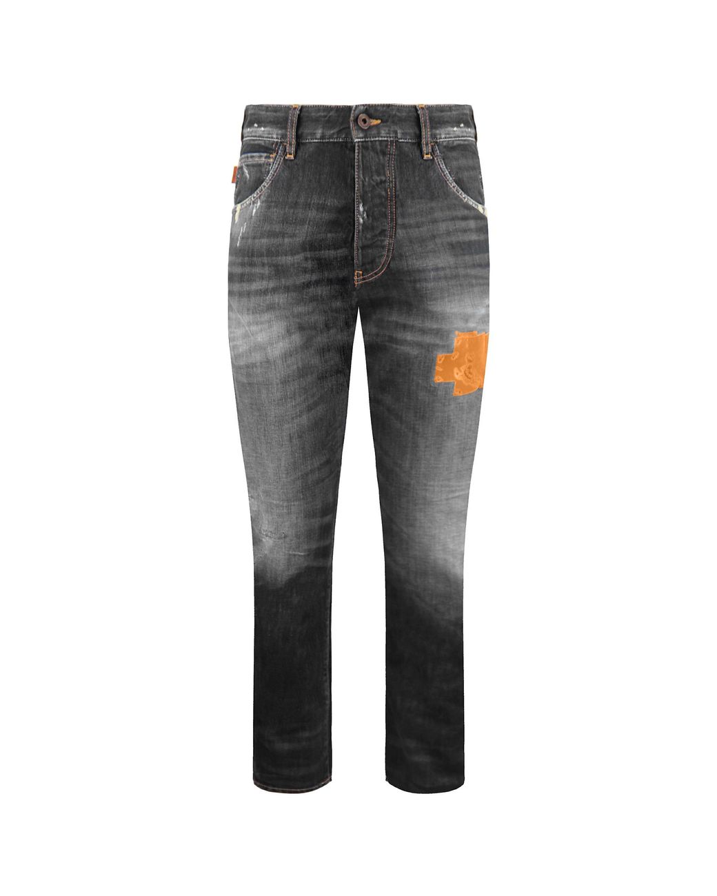 Emporio Armani Gray J06 Slim Fit Distressed Jeans for men