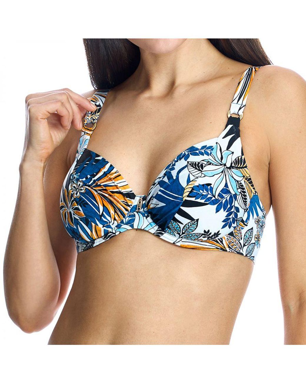 Ory Blue Non-Padded Underwired Bikini Bra W240639