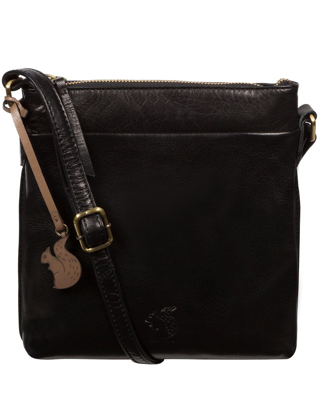 Conkca Black 'Nikita' Leather Cross Body Bag