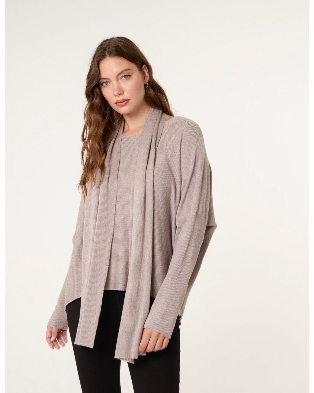 Blue Vanilla Natural Scarf Cut And Sew 2In1 Jumper