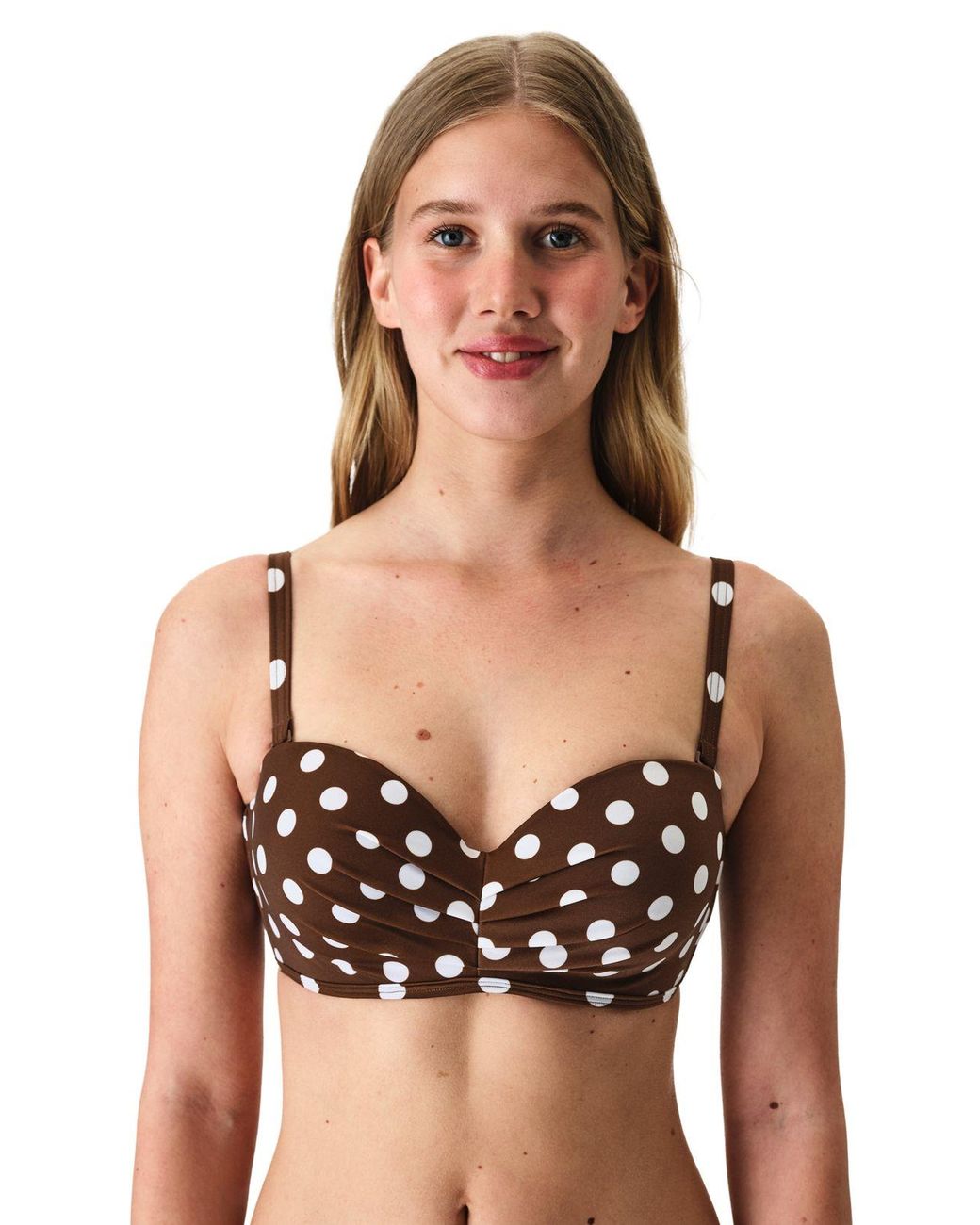 Penti Black Polka Dot Lotus Strapless Bikini Top