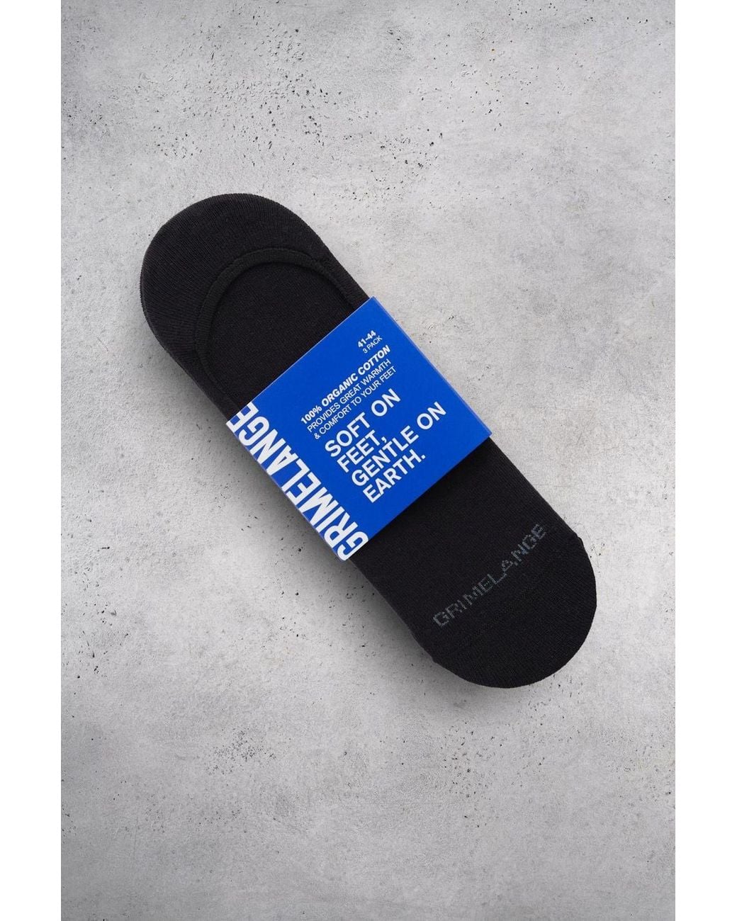 Grimelange Black 3-Pack Thin Crew Socks for men