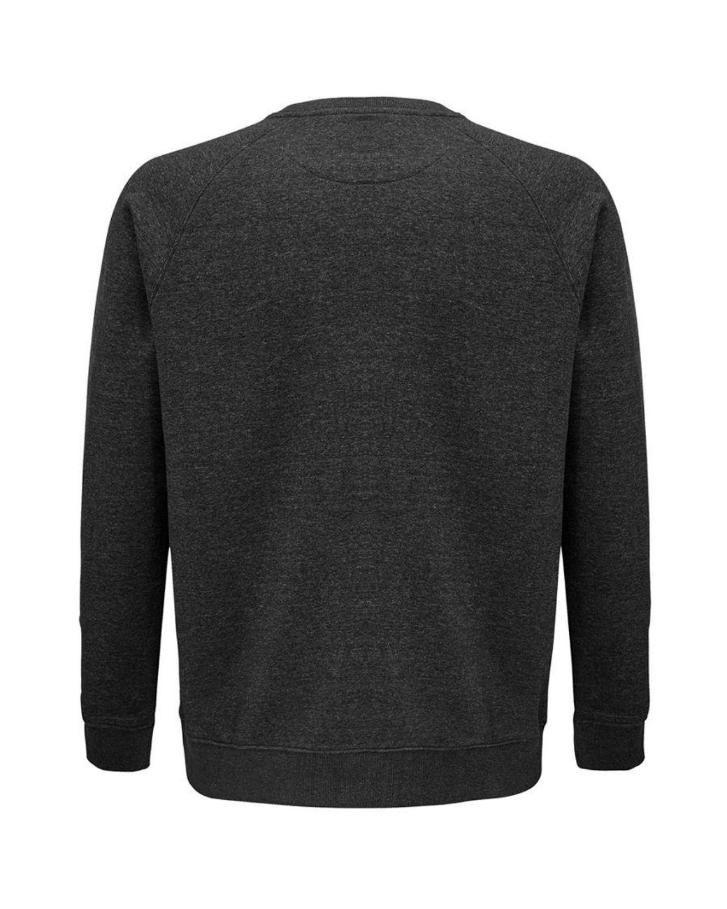 Sol's Gray Adult Space Organic Raglan Sweatshirt Marl)
