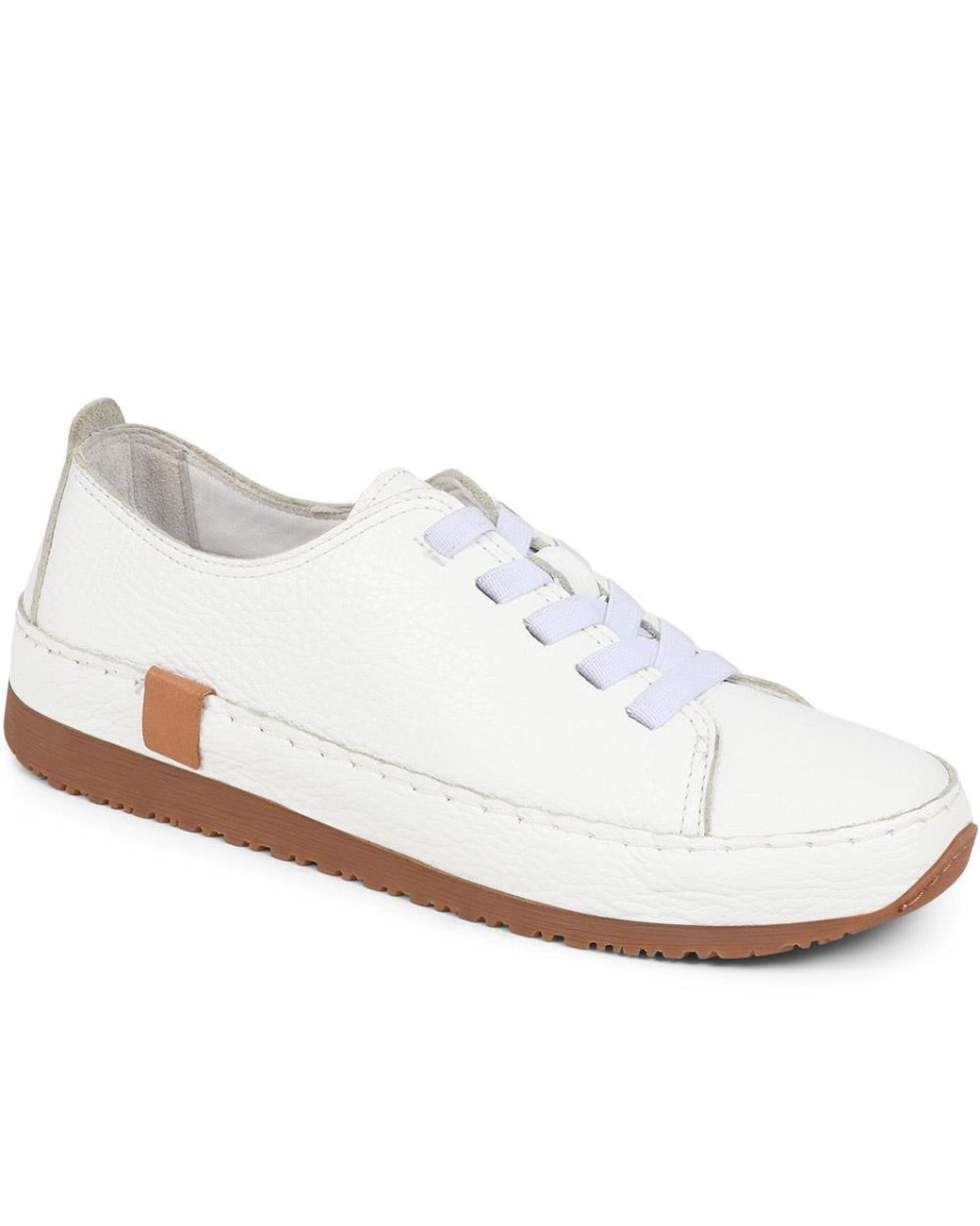 Jones Bootmaker White Amarilla Lace-Up Trainers