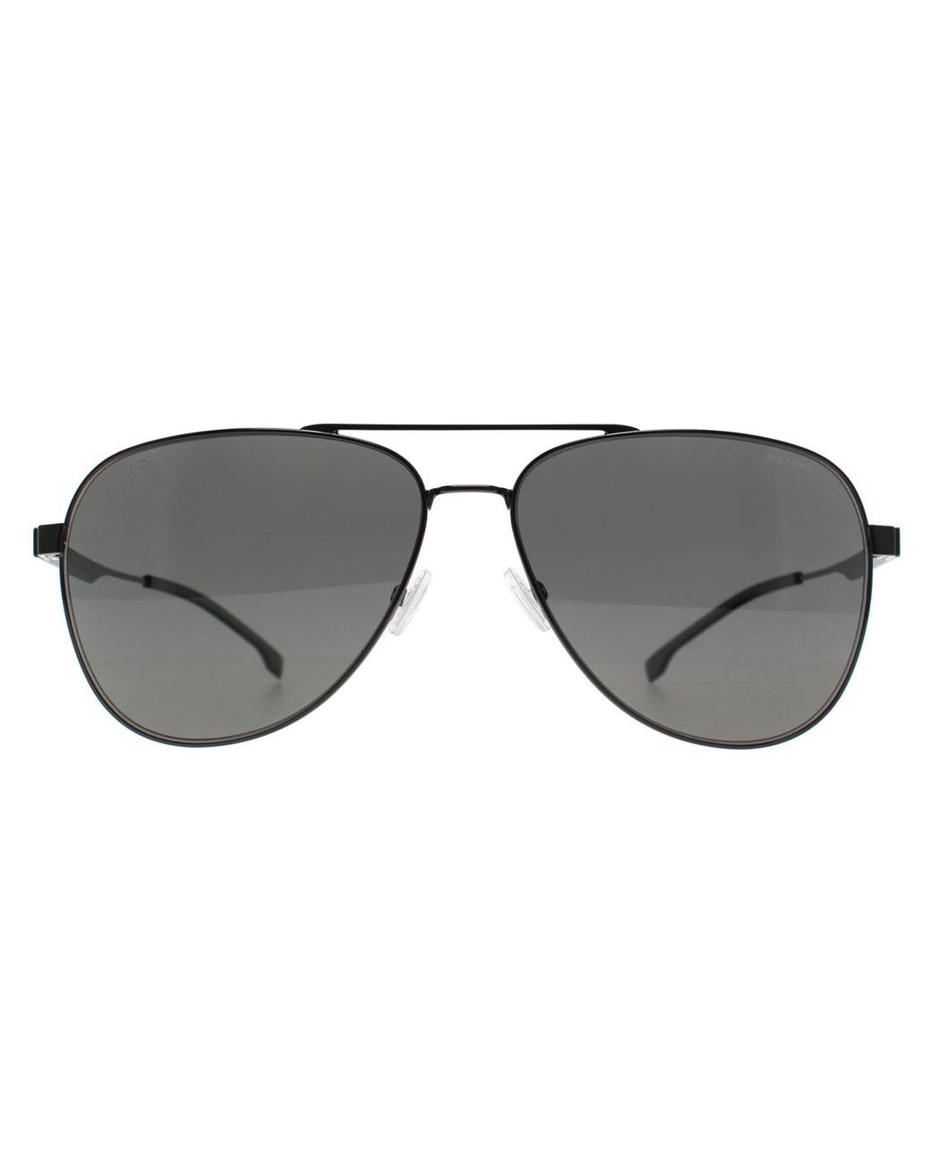 Boss Gray Aviator Ruthenium Polarized 1641/S Metal for men