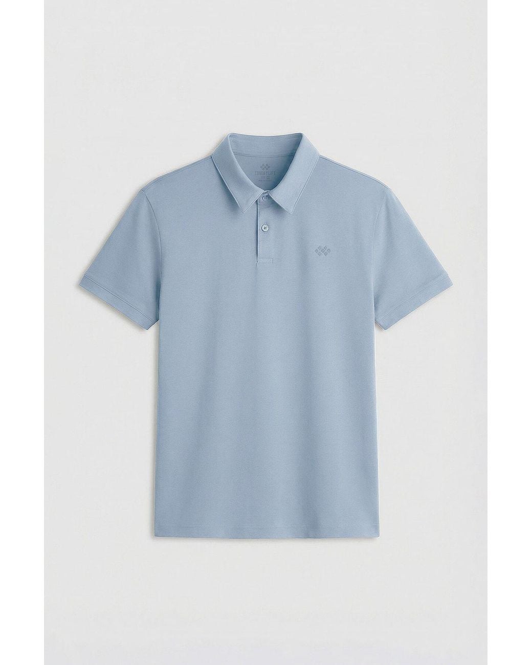 TOMMY LIFE Blue Cotton Elastane Polo T-Shirt for men