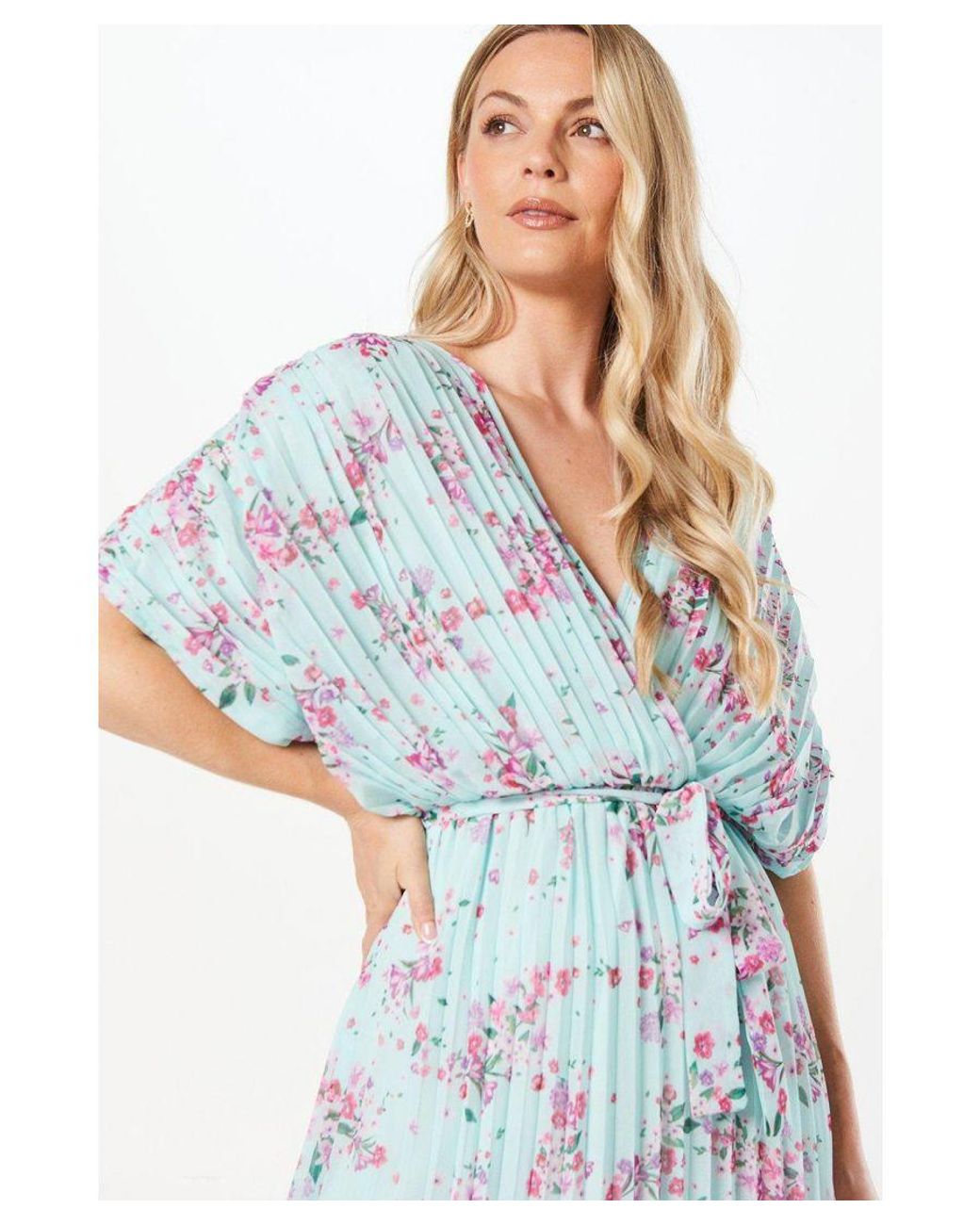 Pleated kimono dress hotsell