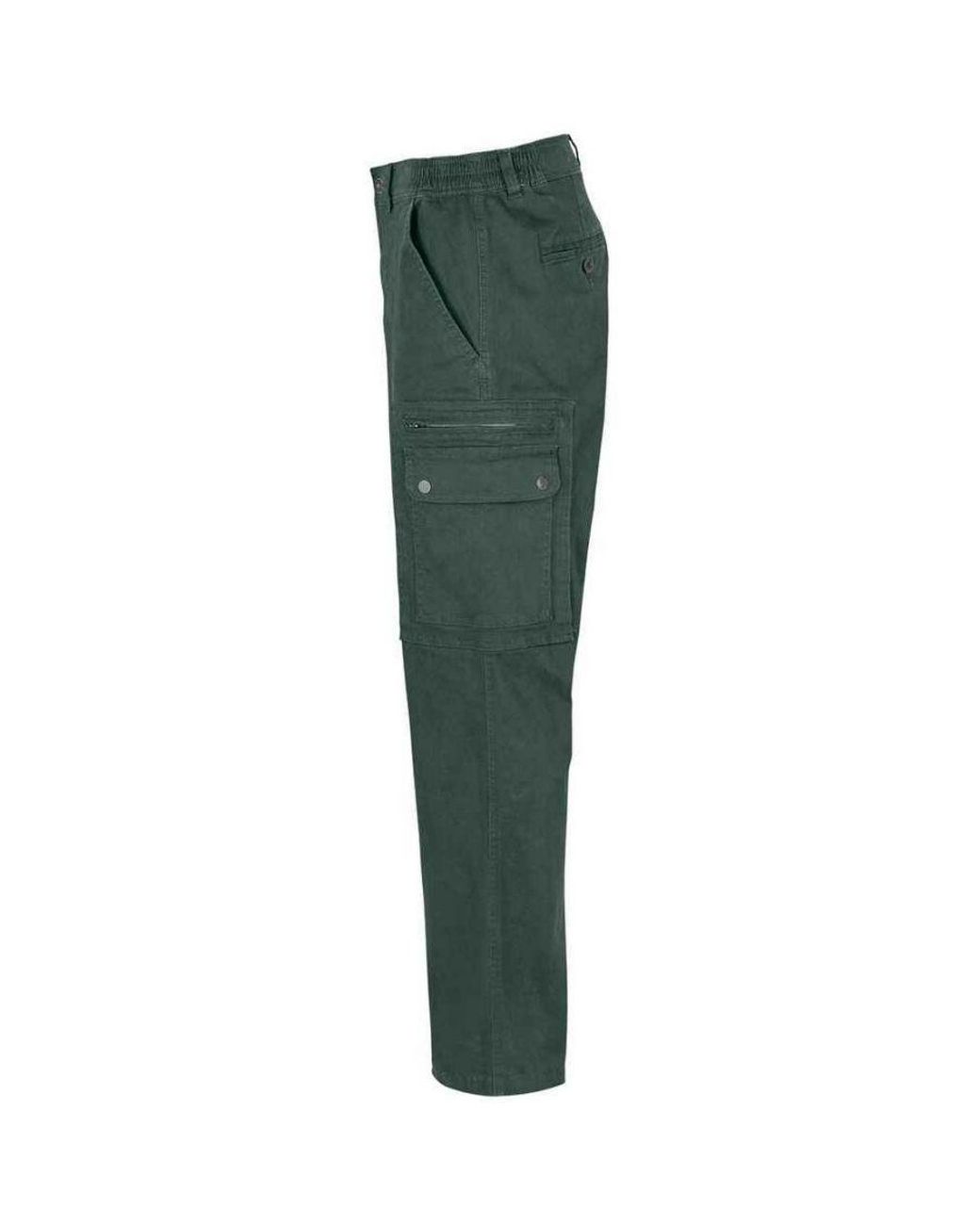 Sol's Green Docker Stretch Cargo Trousers (Forest) for men