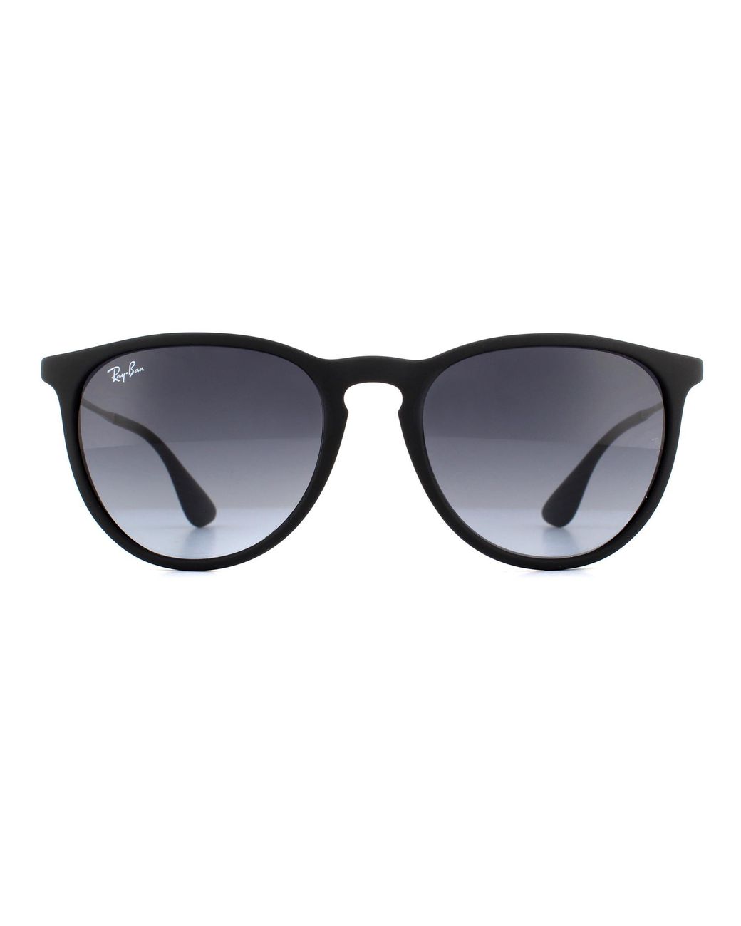 Ray-Ban Black Ladies Retro Round Rubberised Gradient Sunglasses