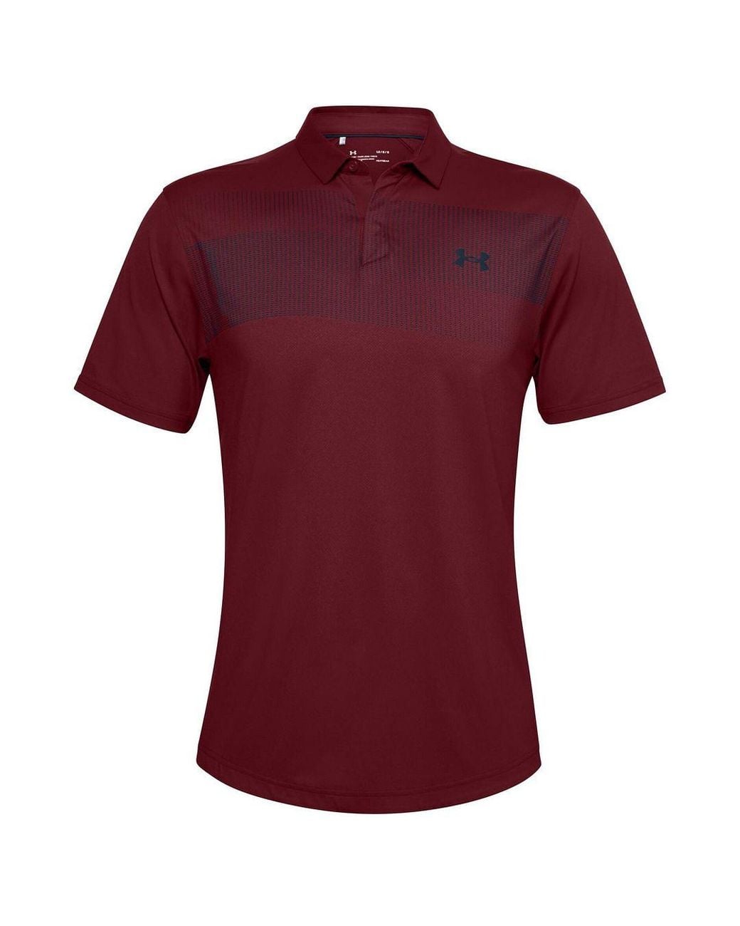 Under Armour Red Iso-Chill Chest Graphic Polo Shirt Nylon for men