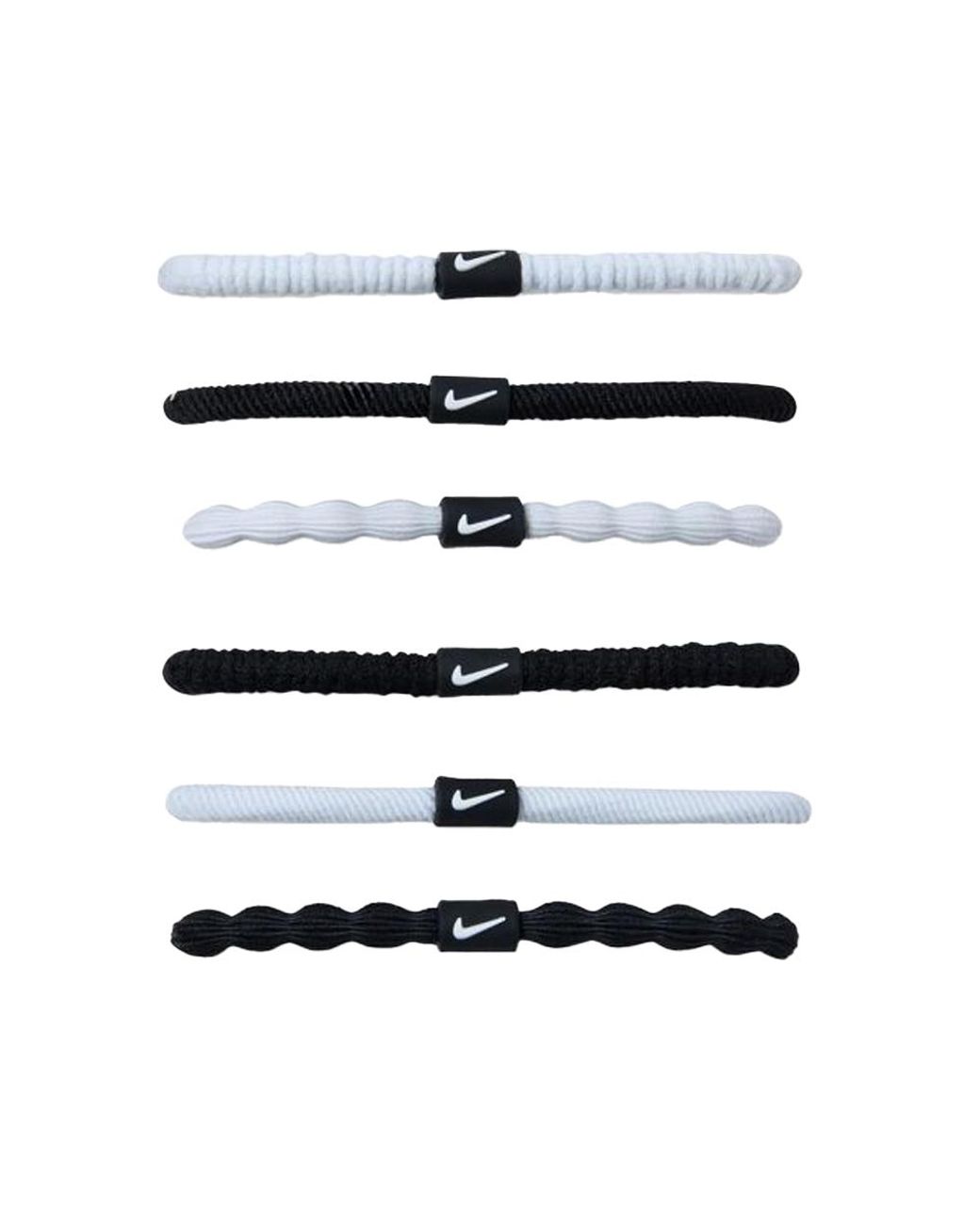 Nike White Logo Hair Tie (Pack Of 6)