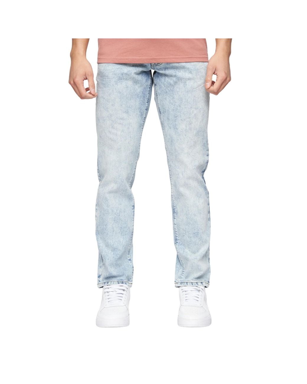 Crosshatch Blue Cadman Straight Jeans (Light Wash) for men