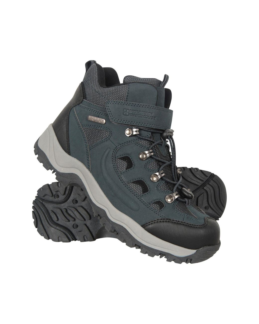 Mountain Warehouse Black 'Adventurer' Waterproof Boots Eva Footbed Outdoor Hiking Shoes