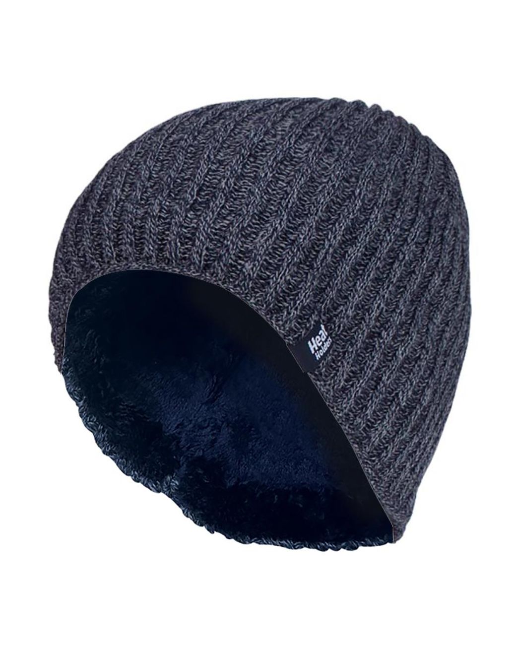 Heat Holders Blue Fleece Lined Thermal Winter Knitted Beanie Hat for men