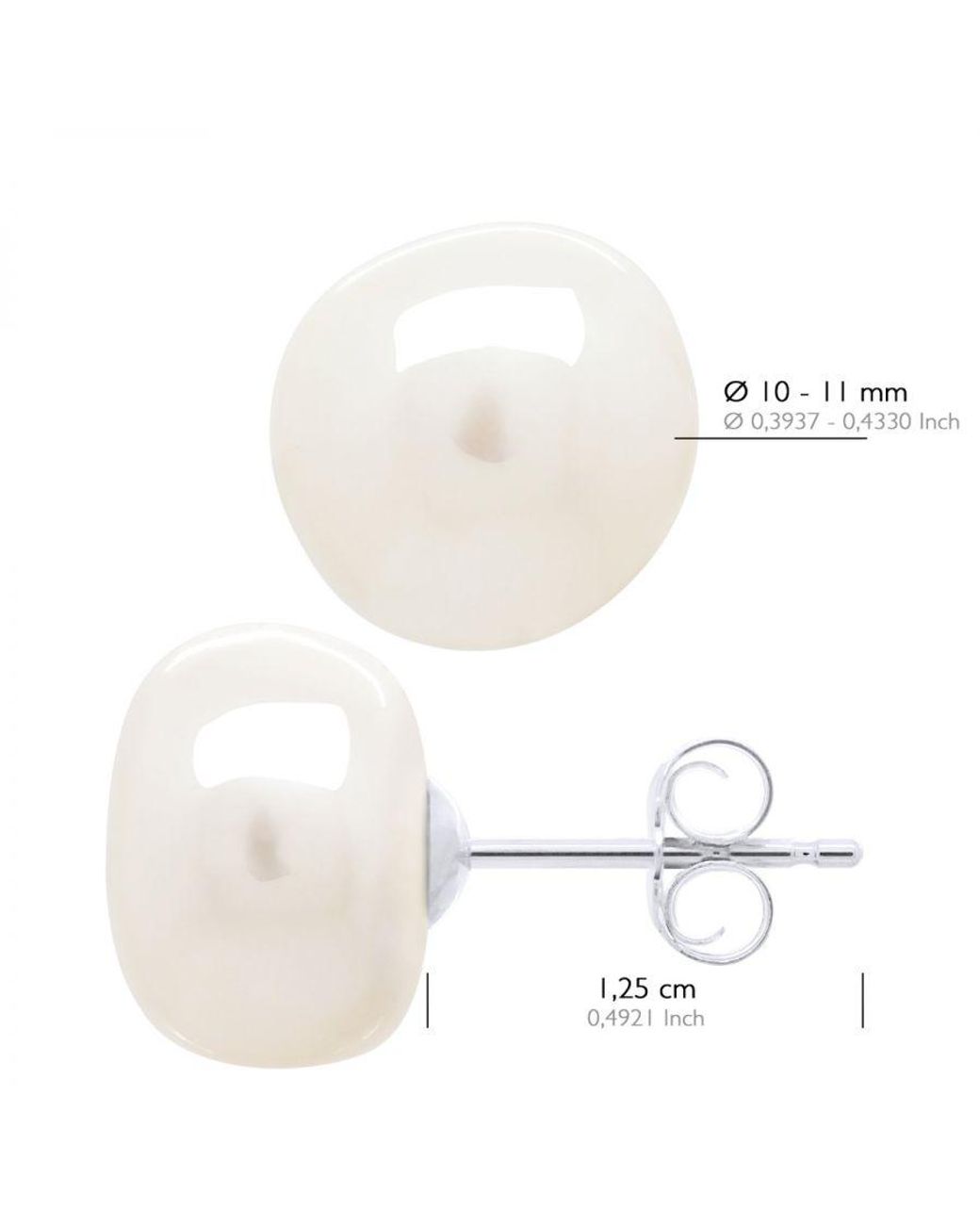 Ateliers Saint Germain White Earrings Of 925 And Real Cultured Freshwater Pearls Baroque 10