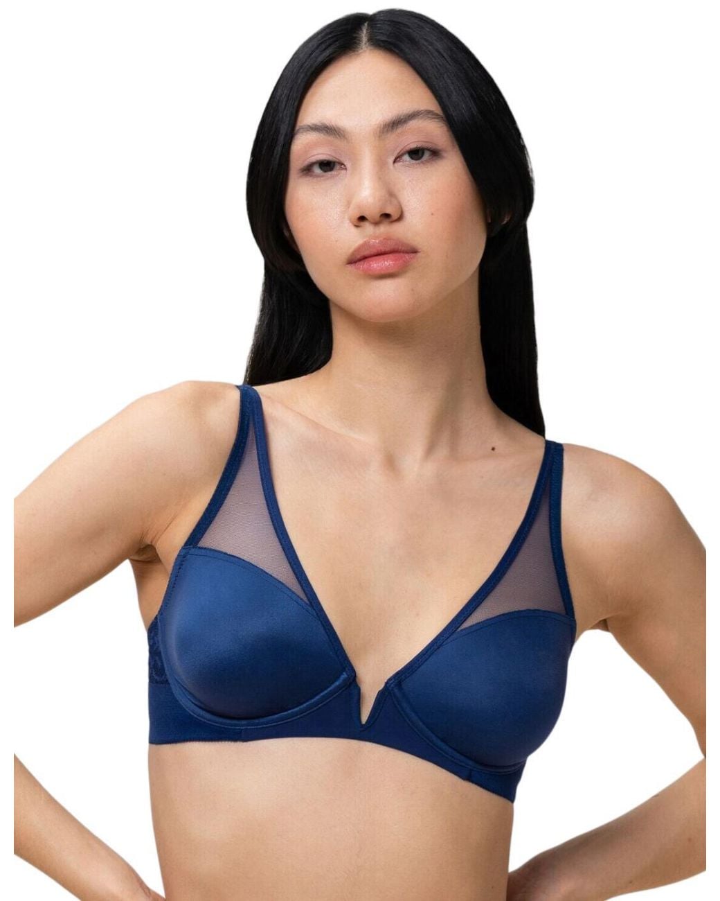 Triumph Blue 10210645 Vivid Spotlight Plunge Bra