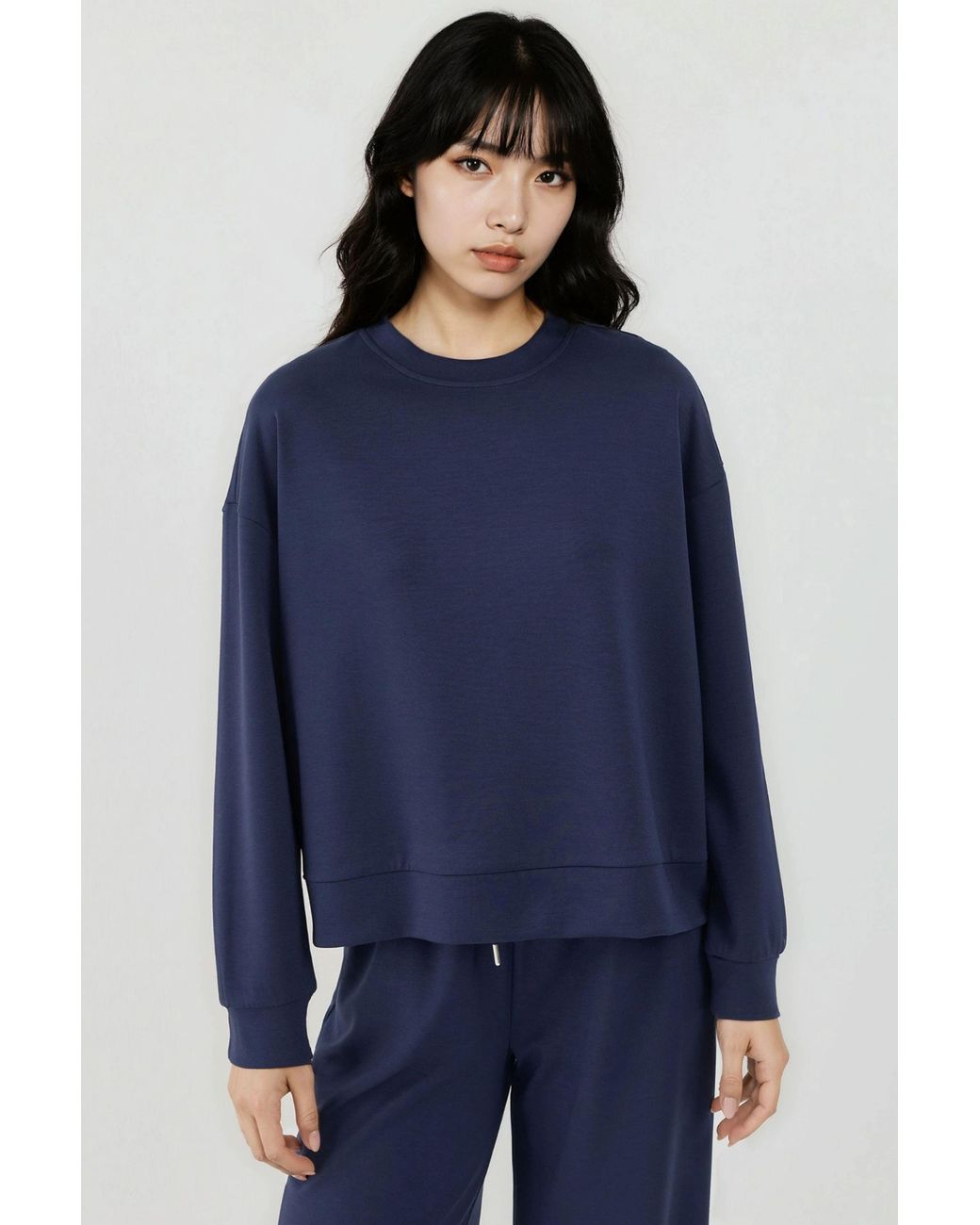 Hiccup Blue Modal Touch Basic Sweatshirt