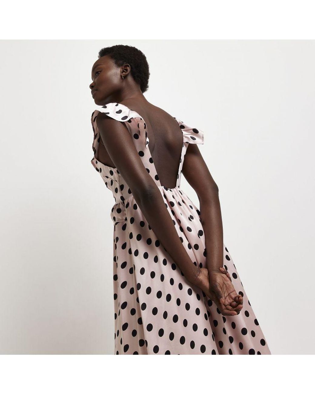Satin hotsell spot dress
