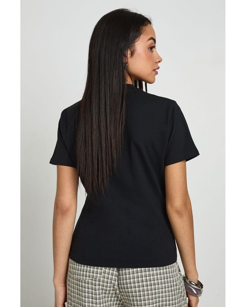 Boohoo Black Cinched Waist Boxy T-Shirt