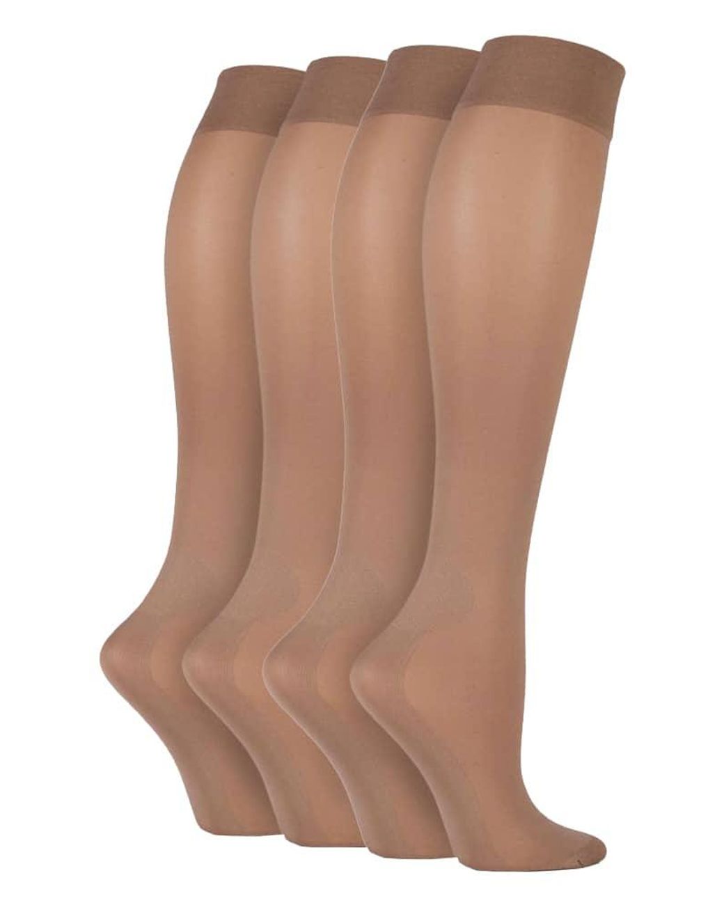 IOMI Brown 2 Pairs Ladies 40 Denier Compression Knee High Energising Socks