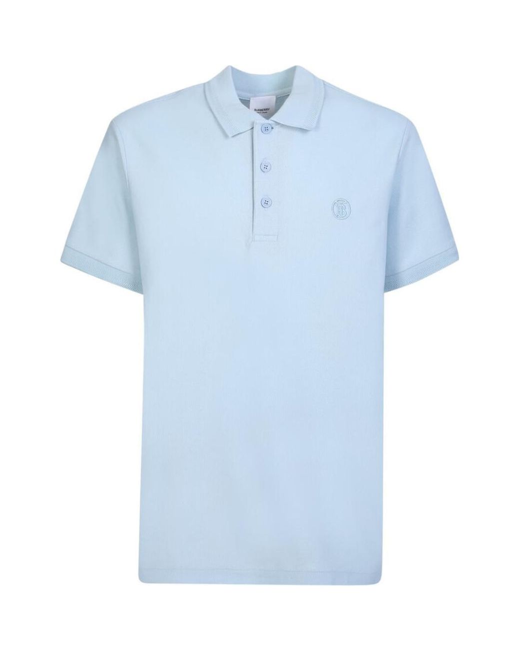 Sky blue burberry shirt on sale