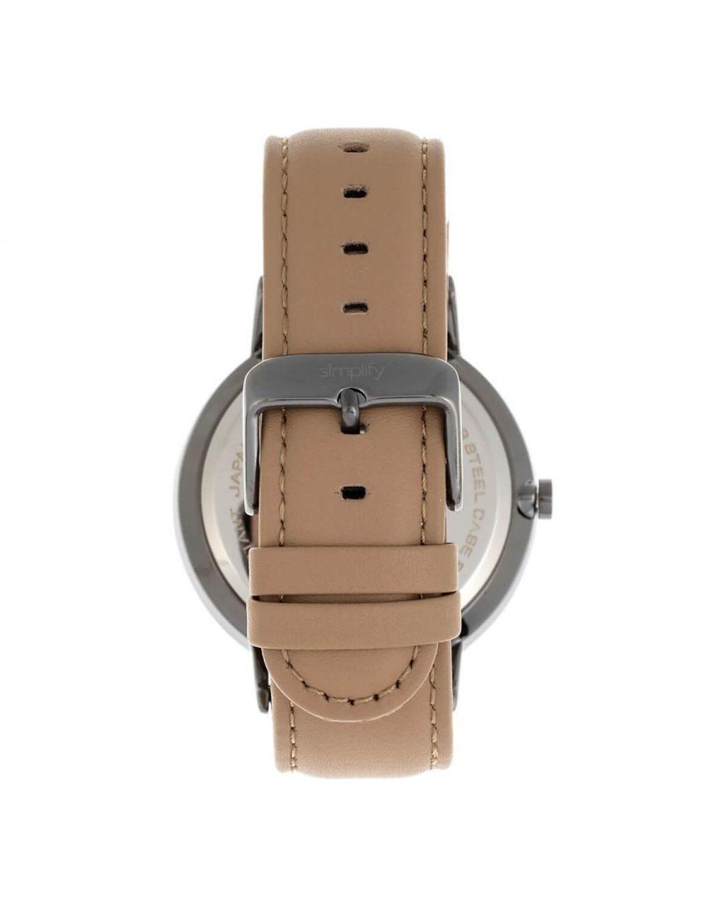 Simplify Black The 6500 Leather-Band Watch
