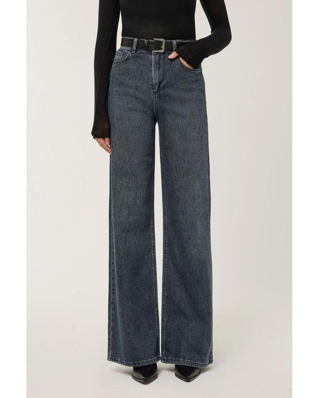 Hiccup Blue High Waist Wide Leg Jeans