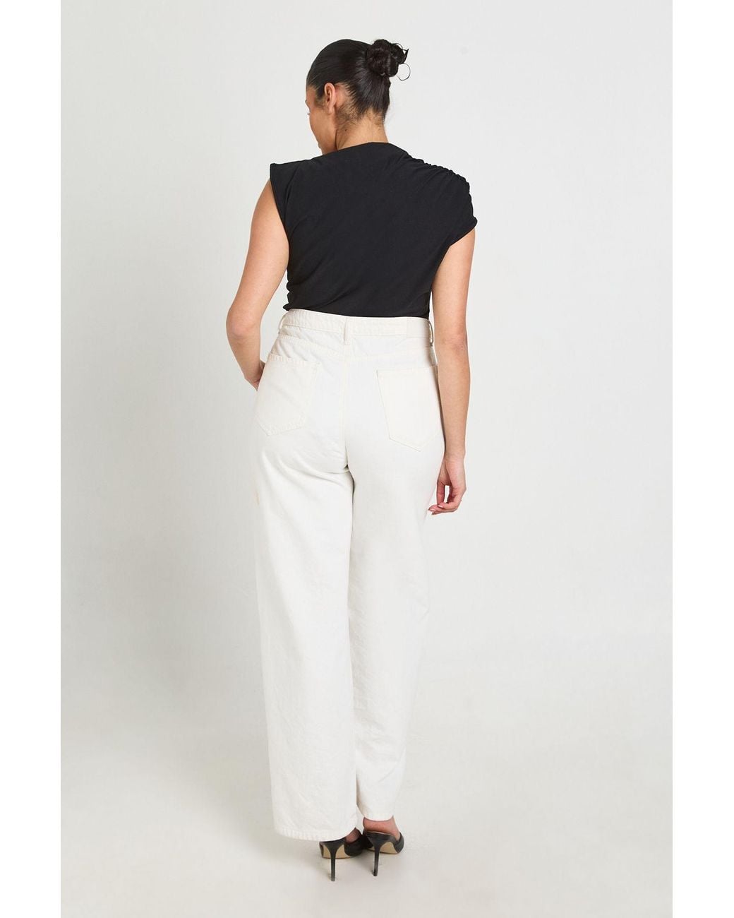 Boohoo Black Plus Ruched Grown On Neck Bodysuit