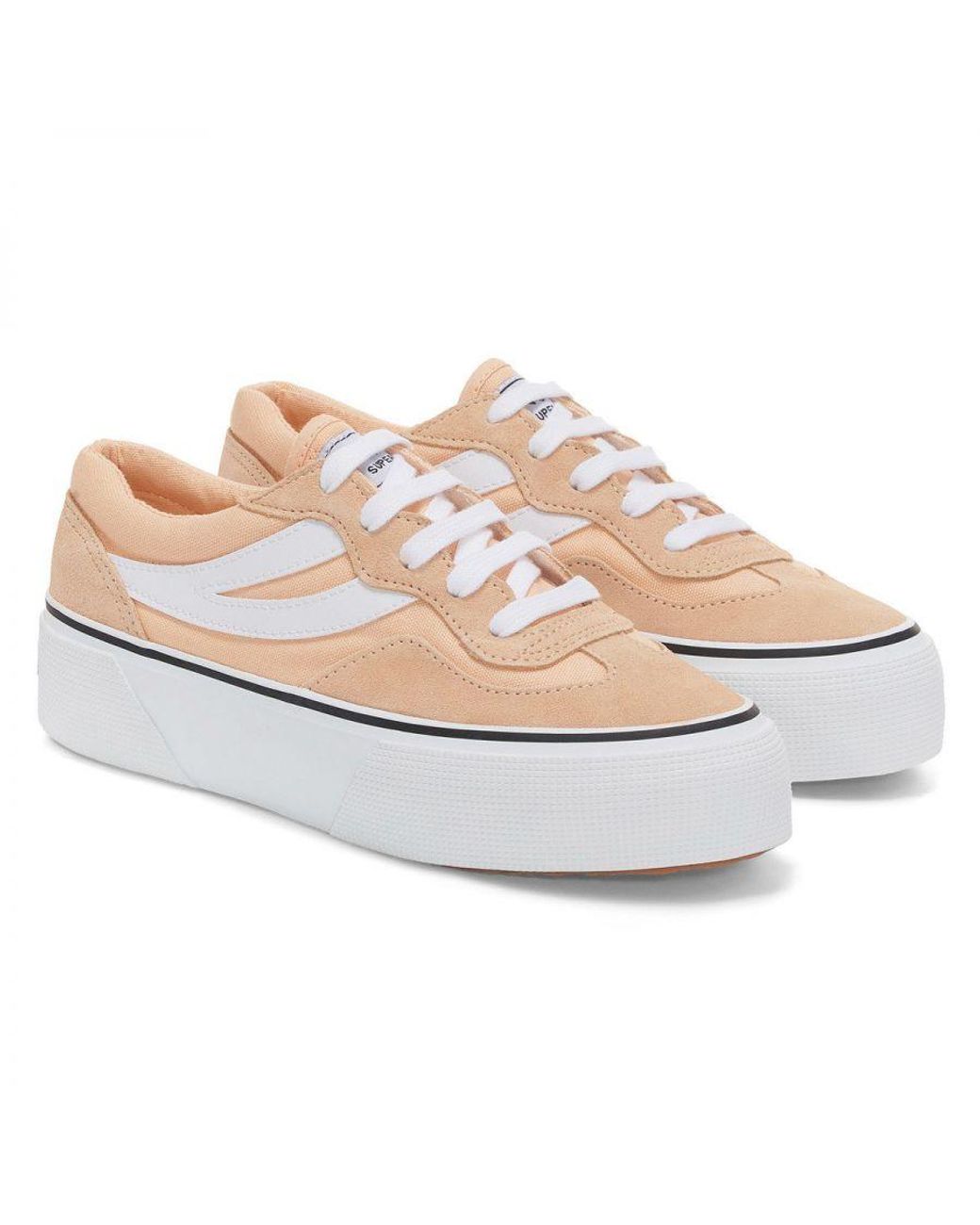 Superga suede flatforms top