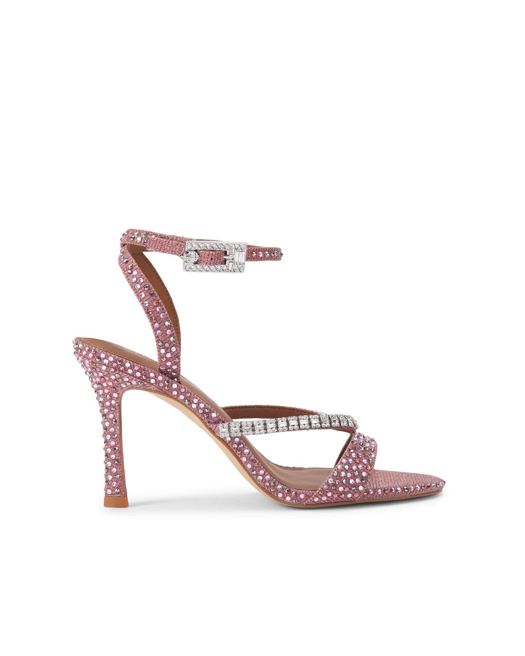 Kurt Geiger Pink Crystal Strap Sandal 90 Heels