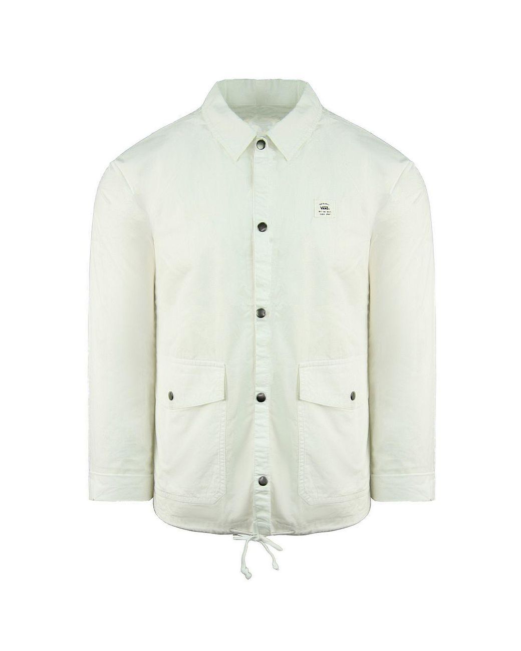 Vans White Off The Wall Long Sleeve Collared Jacket Va2Rl2Wht for men