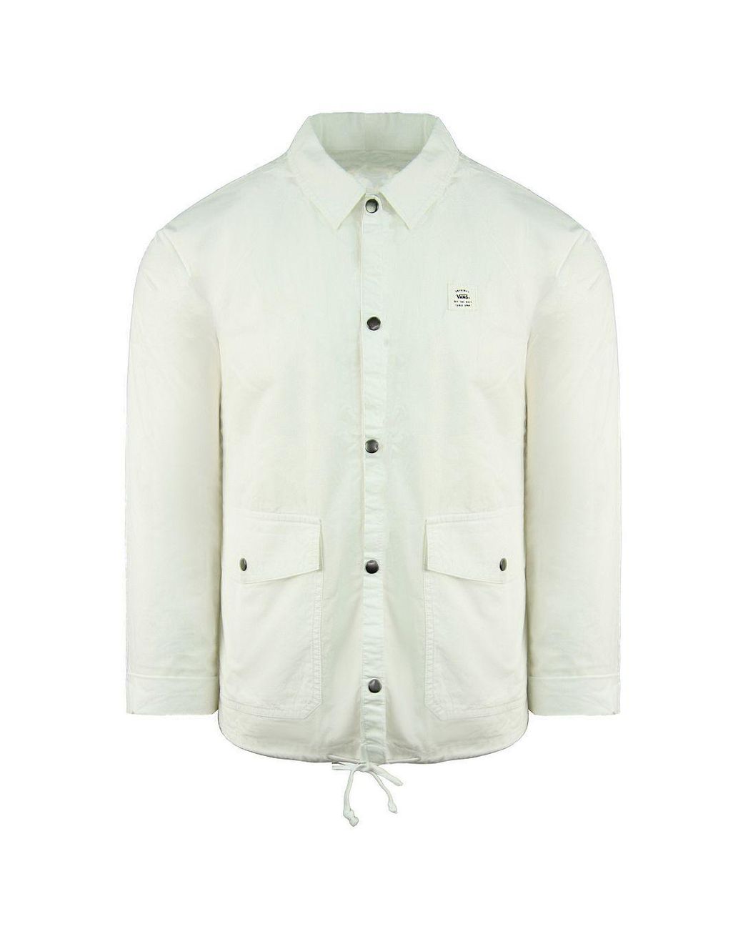 Vans White Off The Wall Long Sleeve Collared Jacket Va2Rl2Wht for men