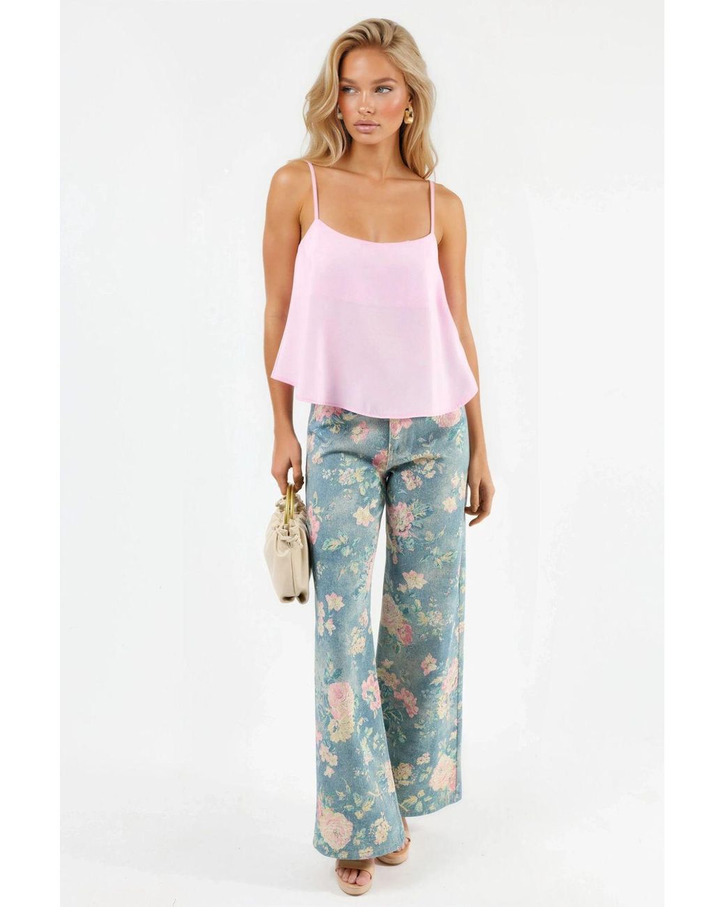 Busem Pink Square Neck Crop Top