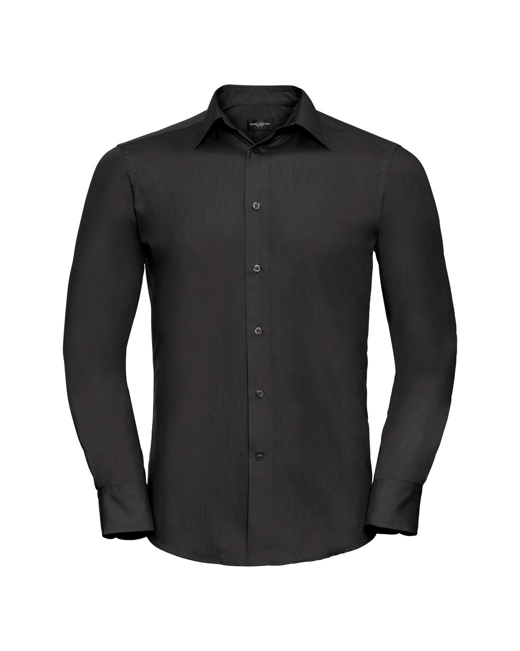 Russell Black Collection Long Sleeve Poly-Cotton Easy Care Tailored Poplin Shirt for men