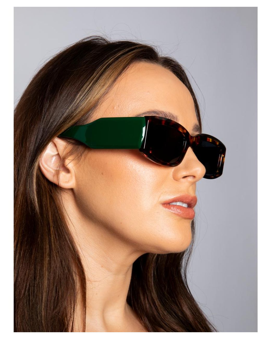 SVNX Blue Chunky Rectangle Sunglasses
