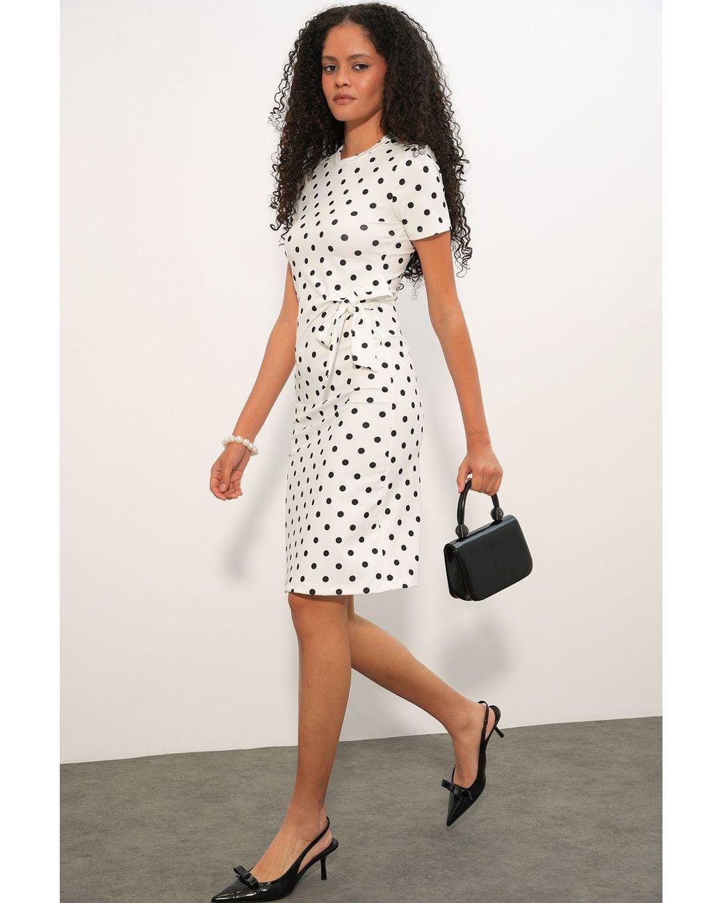 Bigdart White Knit Dress