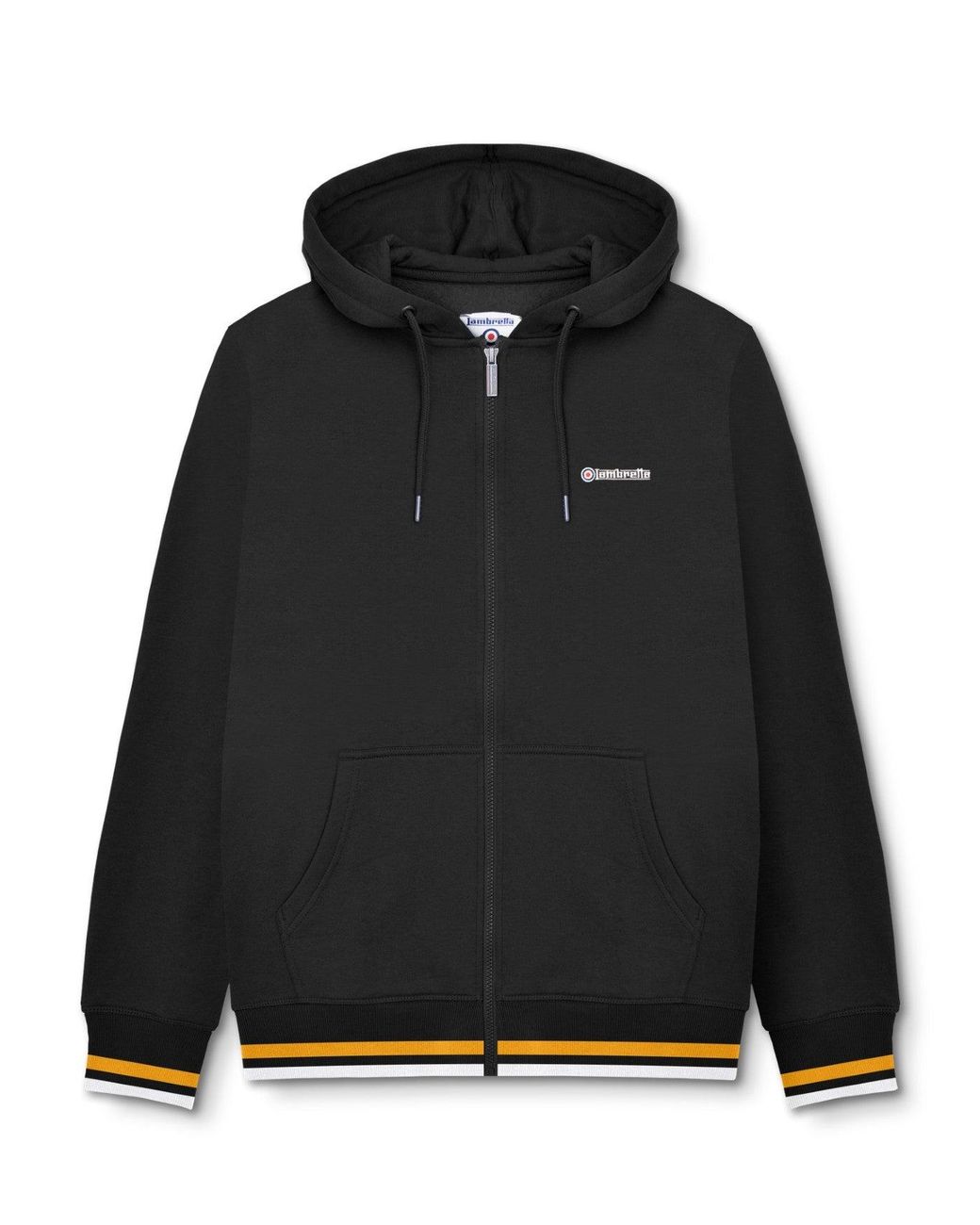 Lambretta Black Zip Hoodie for men
