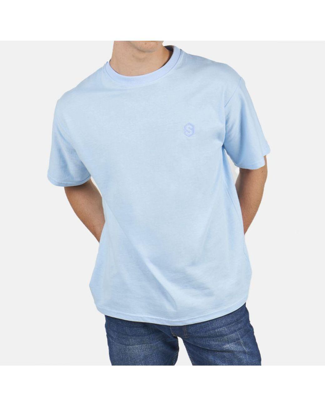 Superb Blue Behappy Sprbca-2204 Oversized Short Sleeve T-Shirt for men