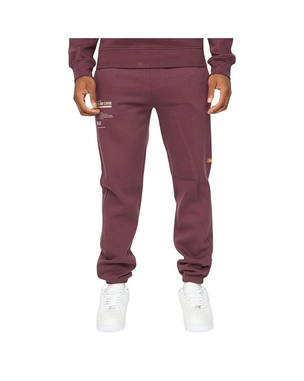 Duck and Cover Red Applewold Jogging Bottoms (Raisin) for men