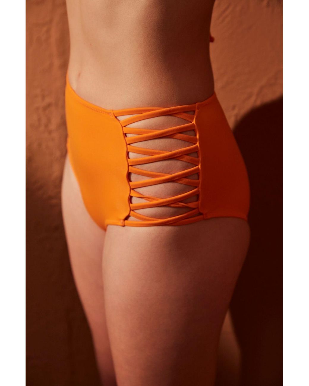 Penti Orange High-Waist Cut-Out Bikini Bottoms