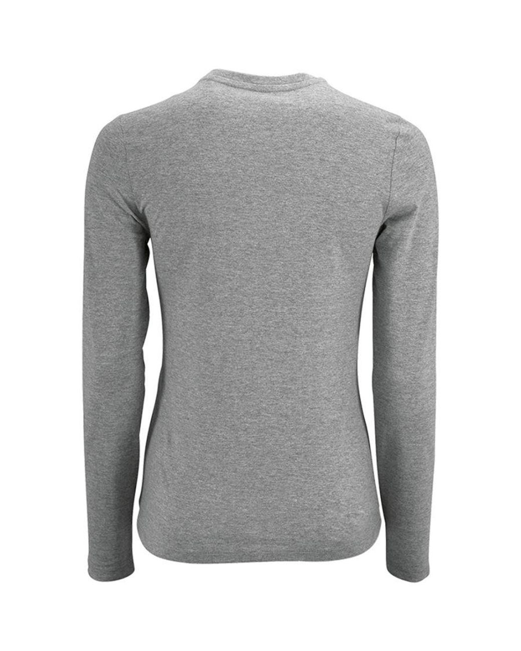 Sol's Gray Ladies Imperial Long Sleeve T-Shirt Marl)