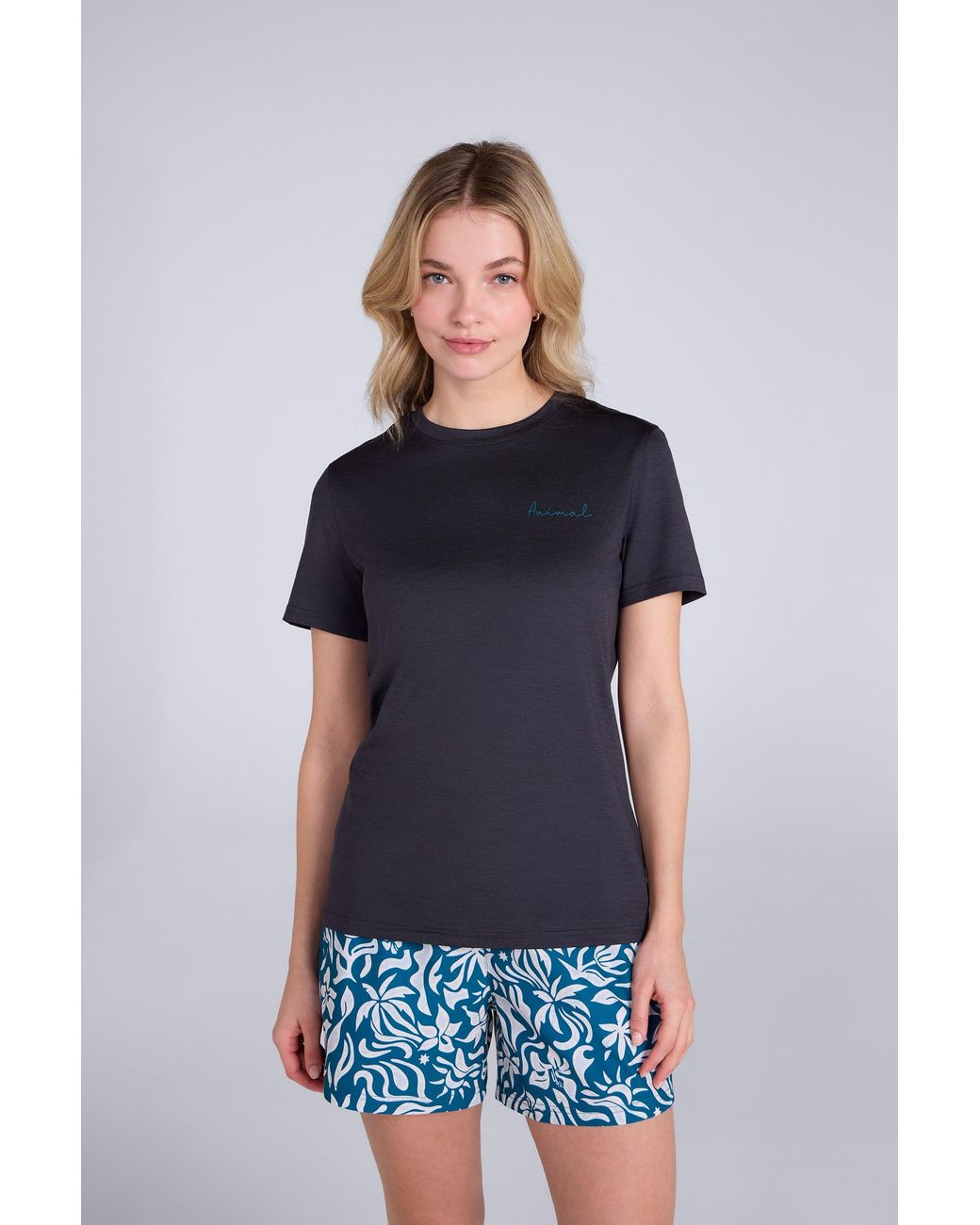 Mountain Warehouse Blue 'Latero' Hybrid Swim T-Shirt Sun Protection Quick Dry Swimwear