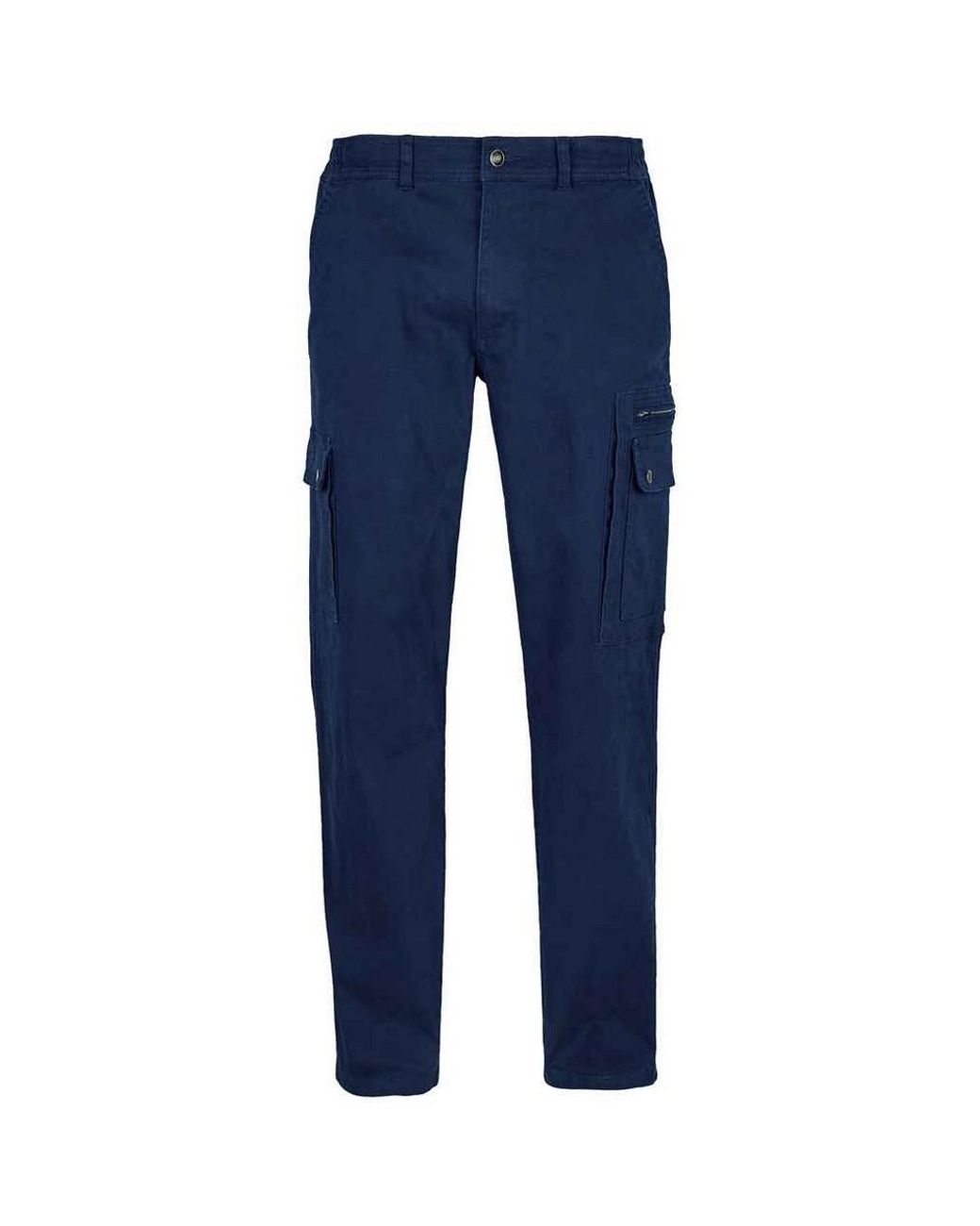 Sol's Blue Docker Stretch Cargo Trousers for men