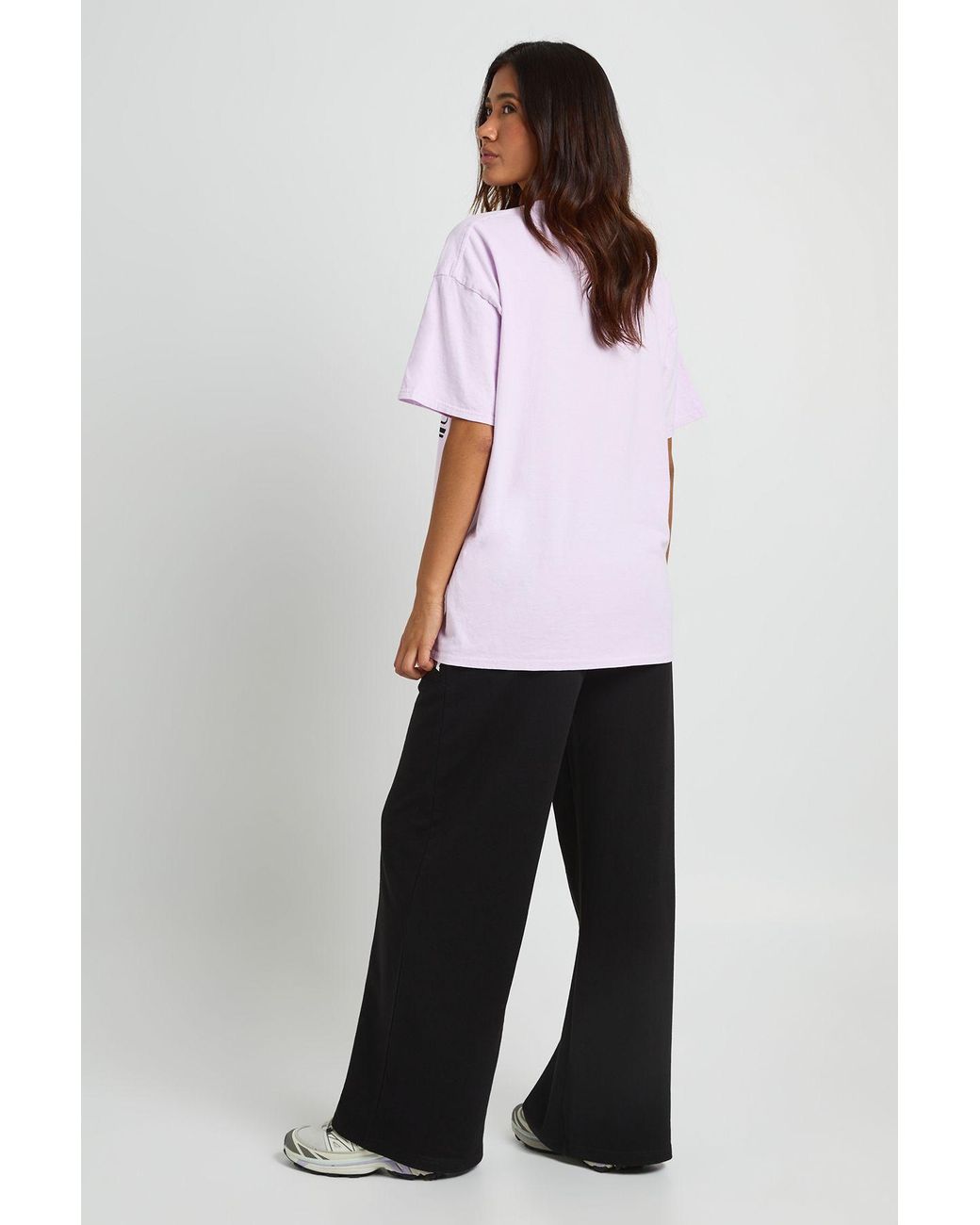 Boohoo White Paris Sports Leisure Printed Oversized T-Shirt