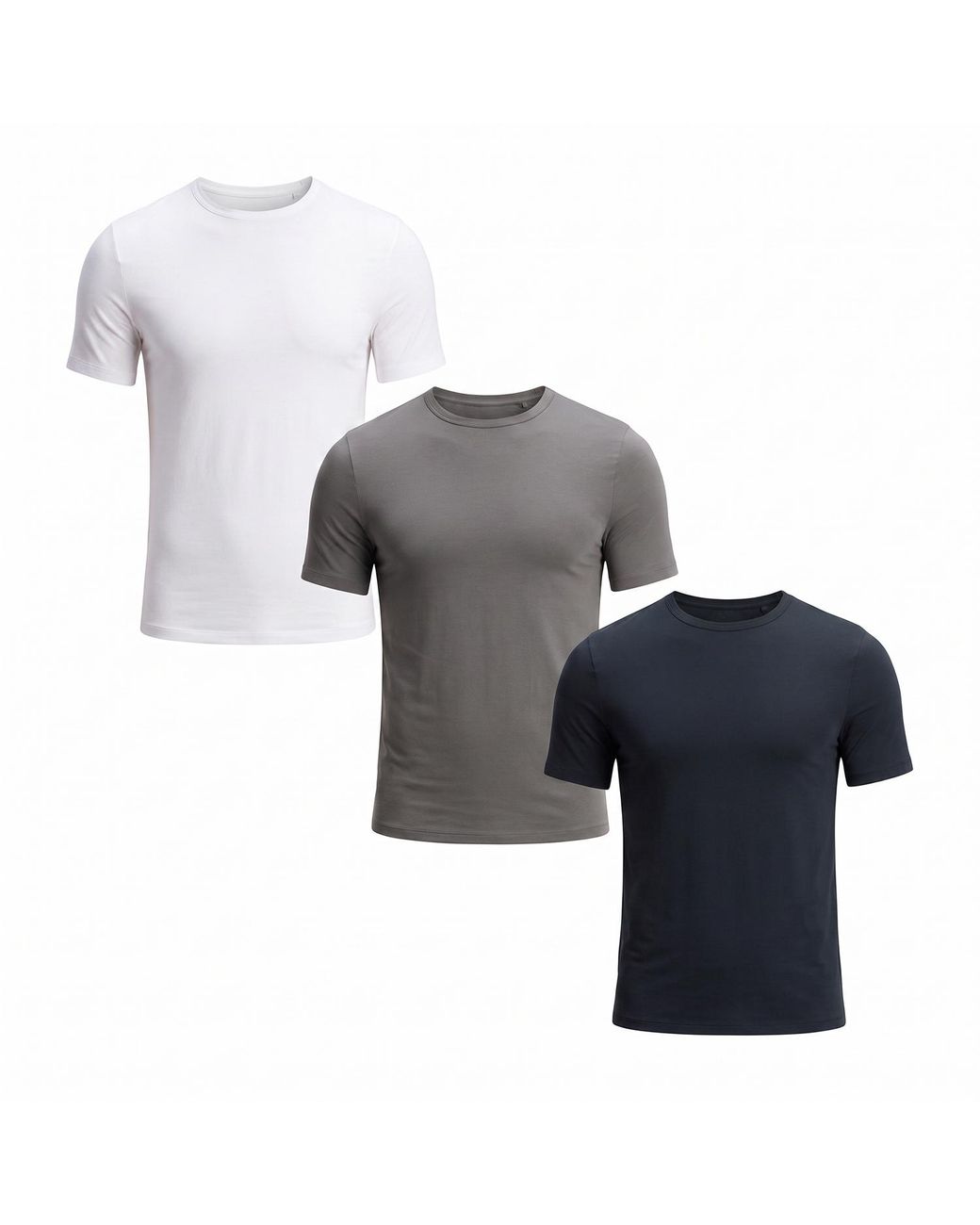 Boss Gray Pack Of 3 Short Sleeve Undershirts 50534019 for men