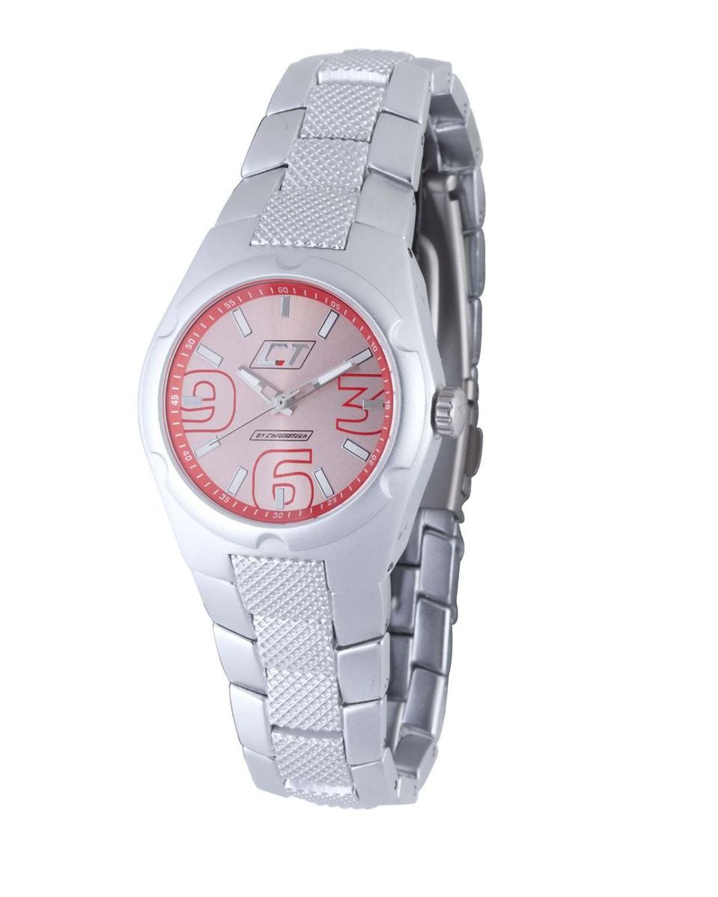 Chronotech White Dial Stainless Steel Watch